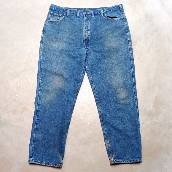 *READ* Carhartt Flannel Lined Relaxed Fit Work Jeans - Size 44x32 (Fits 44x31) - Picture 2 of 12